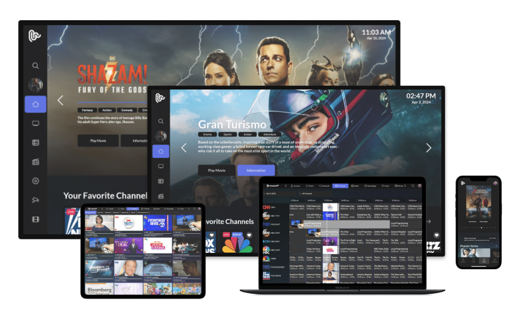 All devices that MwareTV offers