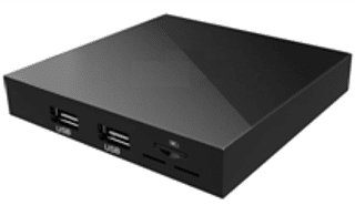The back side of a set top box MW409, provided by MwareTV